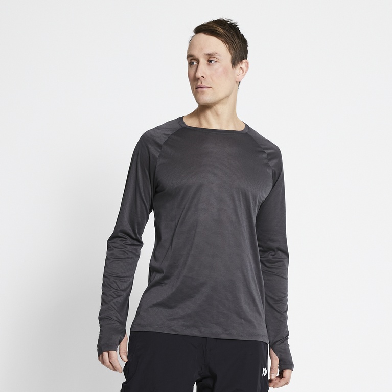 Lightweight longsleeve "Odal" Black melange